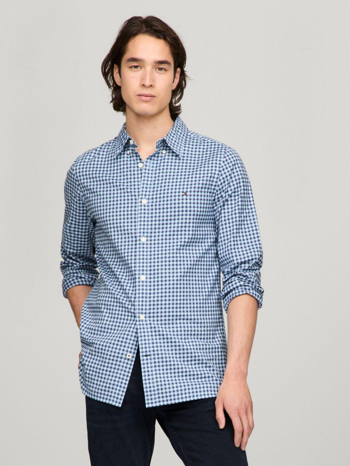 Tommy Hilfiger Men's Gingham Regular Fit Poplin Shirt Product Image