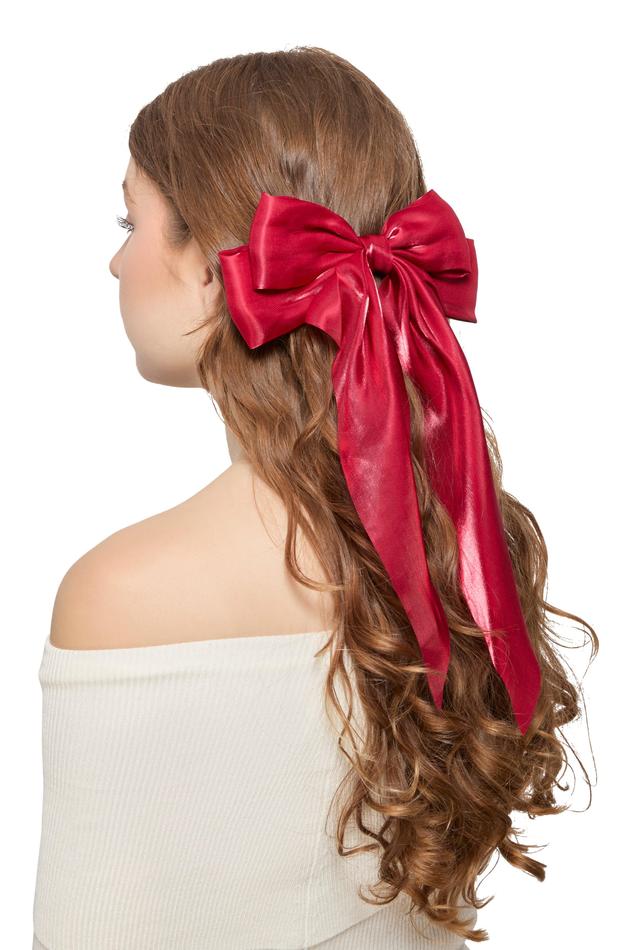 Womens Chiffon Bow Hair Clip Product Image