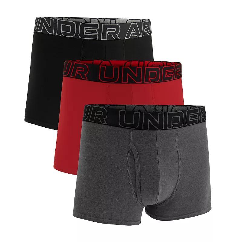 Mens Under Armour 3-pack Performance Cotton Blend 3-in. Boxer Briefs Product Image