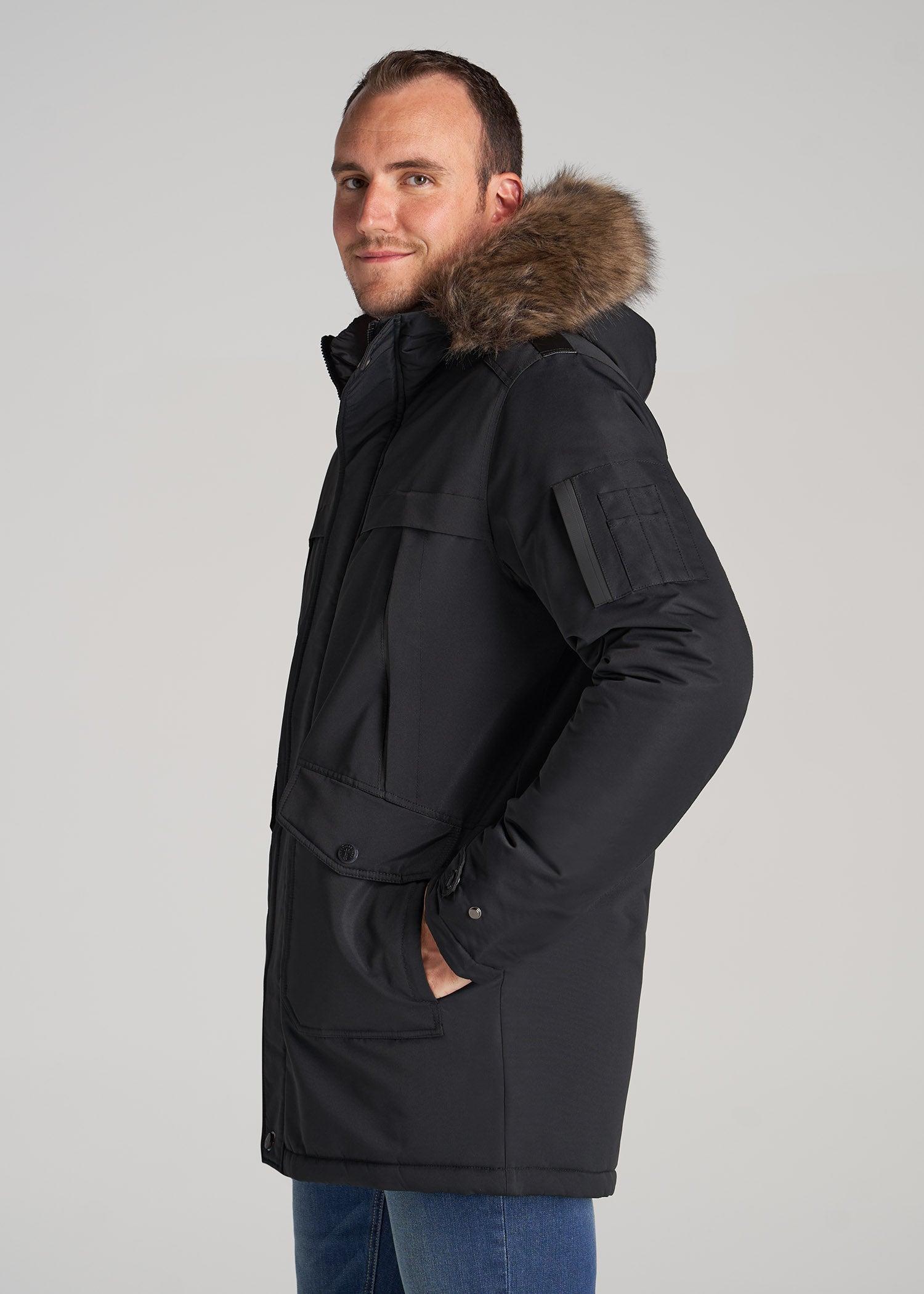 American Tall X Point Zero Tall Men's Parka in Black Product Image