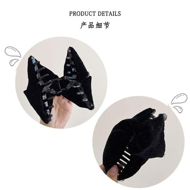 Rhinestone Velvet Hair Claw Product Image