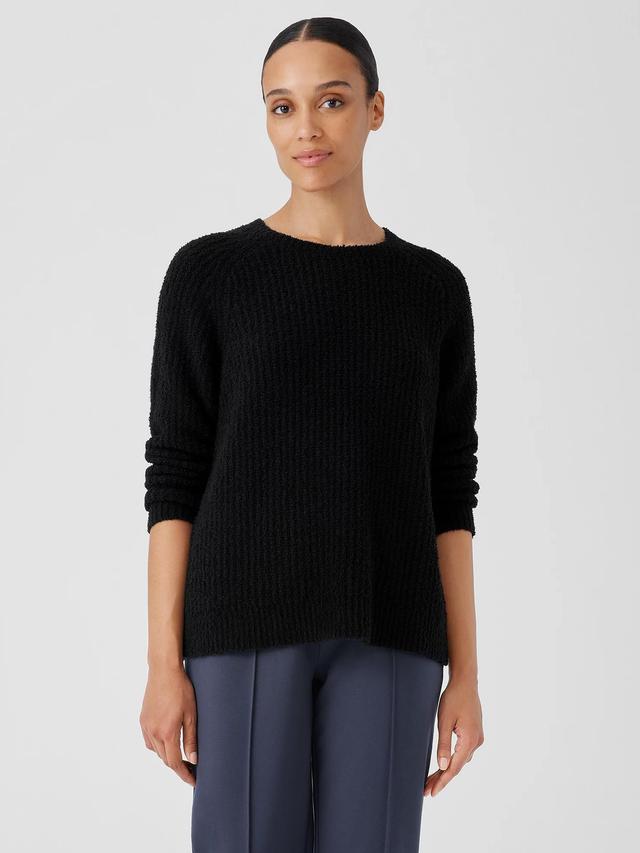 EILEEN FISHER Cotton Fluff Crew Neck Long Topfemale Product Image