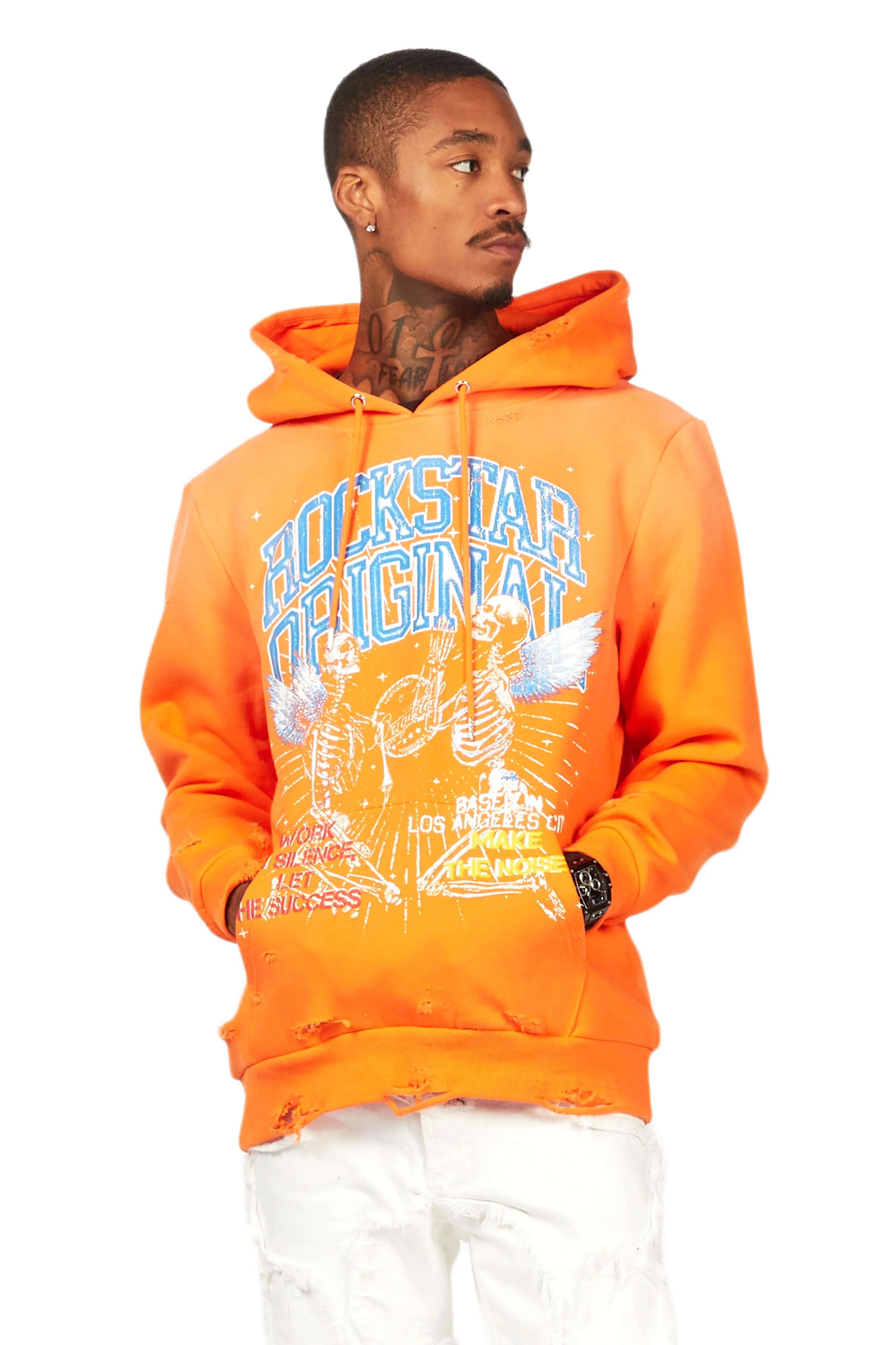 Chloe Orange Graphic Hoodie Male Product Image