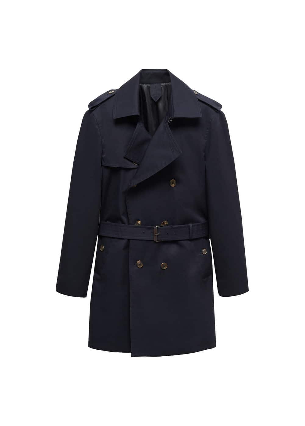 MANGO MAN - Classic water-repellent trench coat dark navyMen Product Image