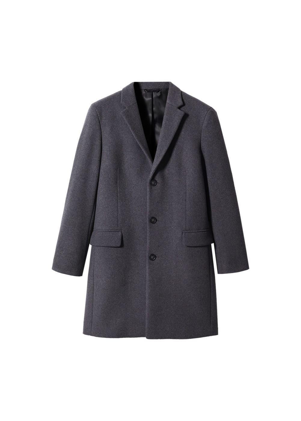 MANGO MAN - Long recycled wool coat greyMen Product Image