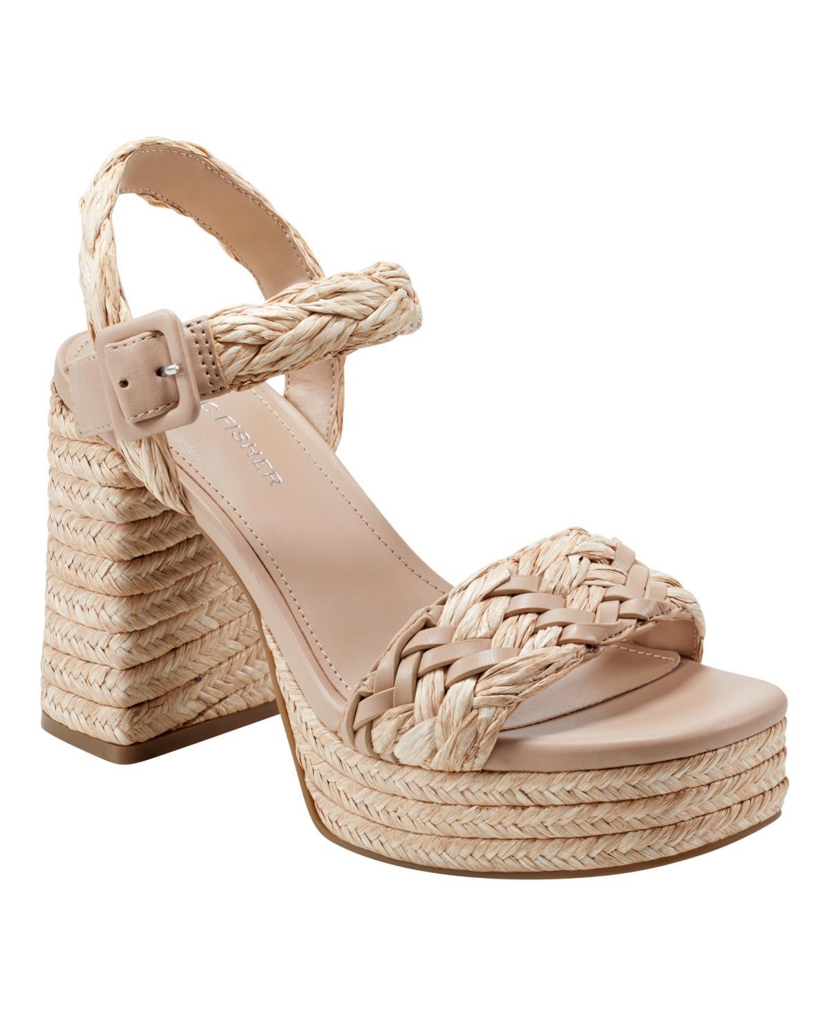 Marc Fisher Womens Seclude Woven Platform Block Heel Dress Sandals Product Image