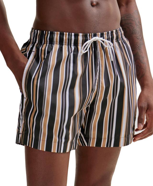 Boss by Hugo Boss Mens Quick-Dry Fabric Striped Swim Shorts Product Image