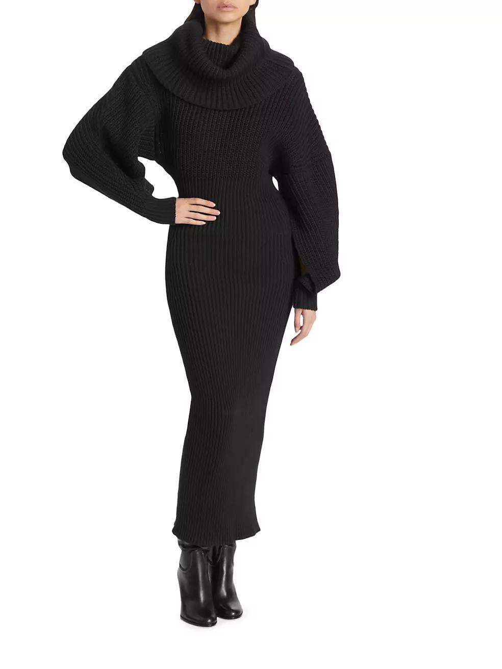 Chunky Knit Snood Sweaterdress Product Image