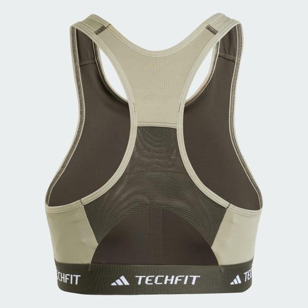 Techfit Medium-Support High-Neck Colorblock Bra Product Image