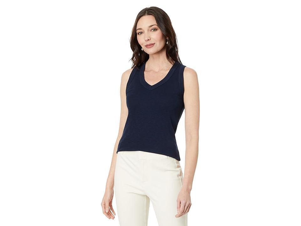 NIC+ZOE Sleeveless V-Neck Tank (Dark Indigo) Women's Clothing Product Image