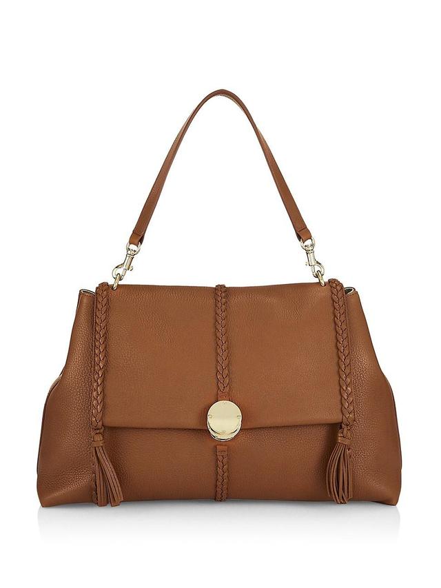 Womens Large Penelope Leather Shoulder Bag Product Image