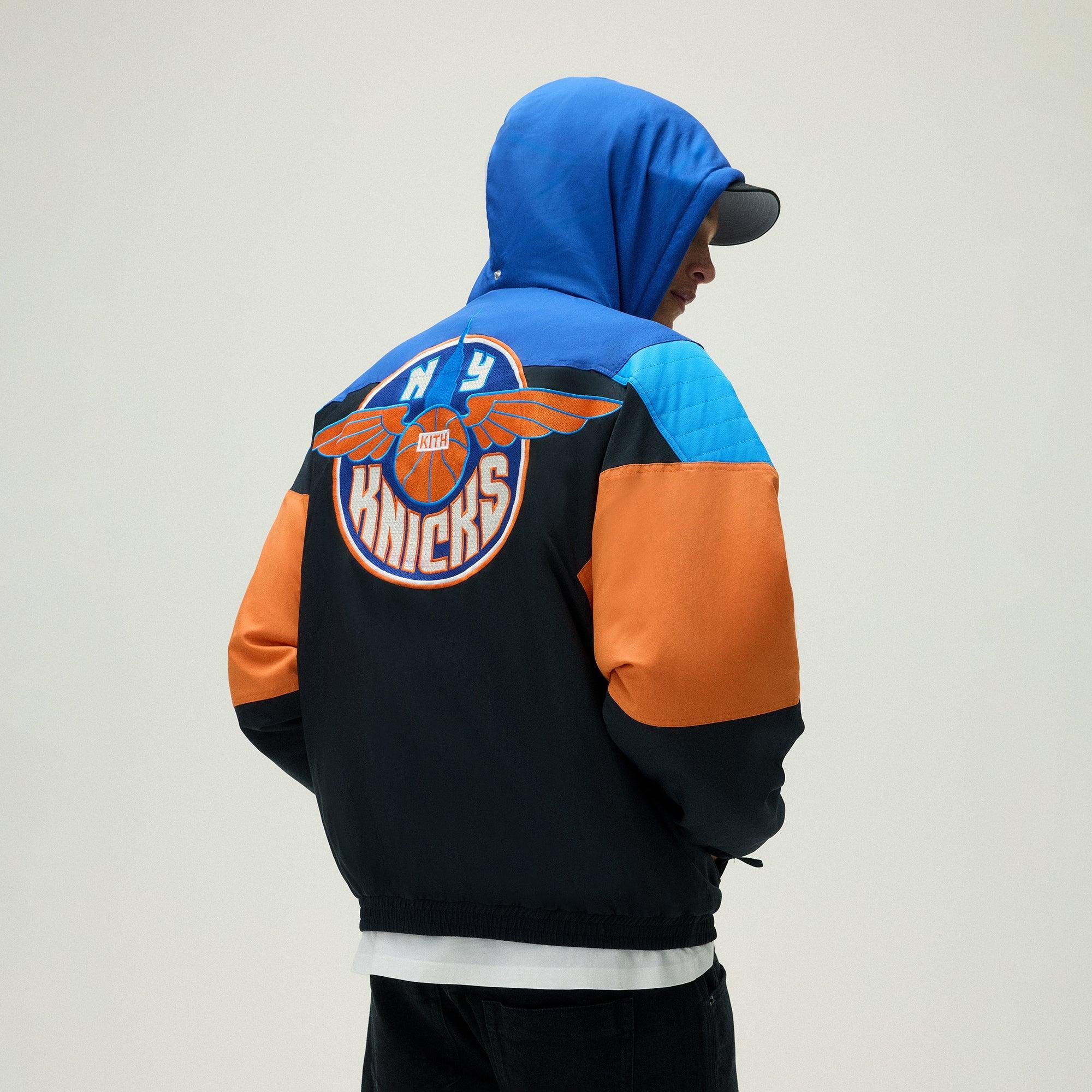 Kith for the New York Knicks Wings Quarter Zip Anorak - Black Male Product Image