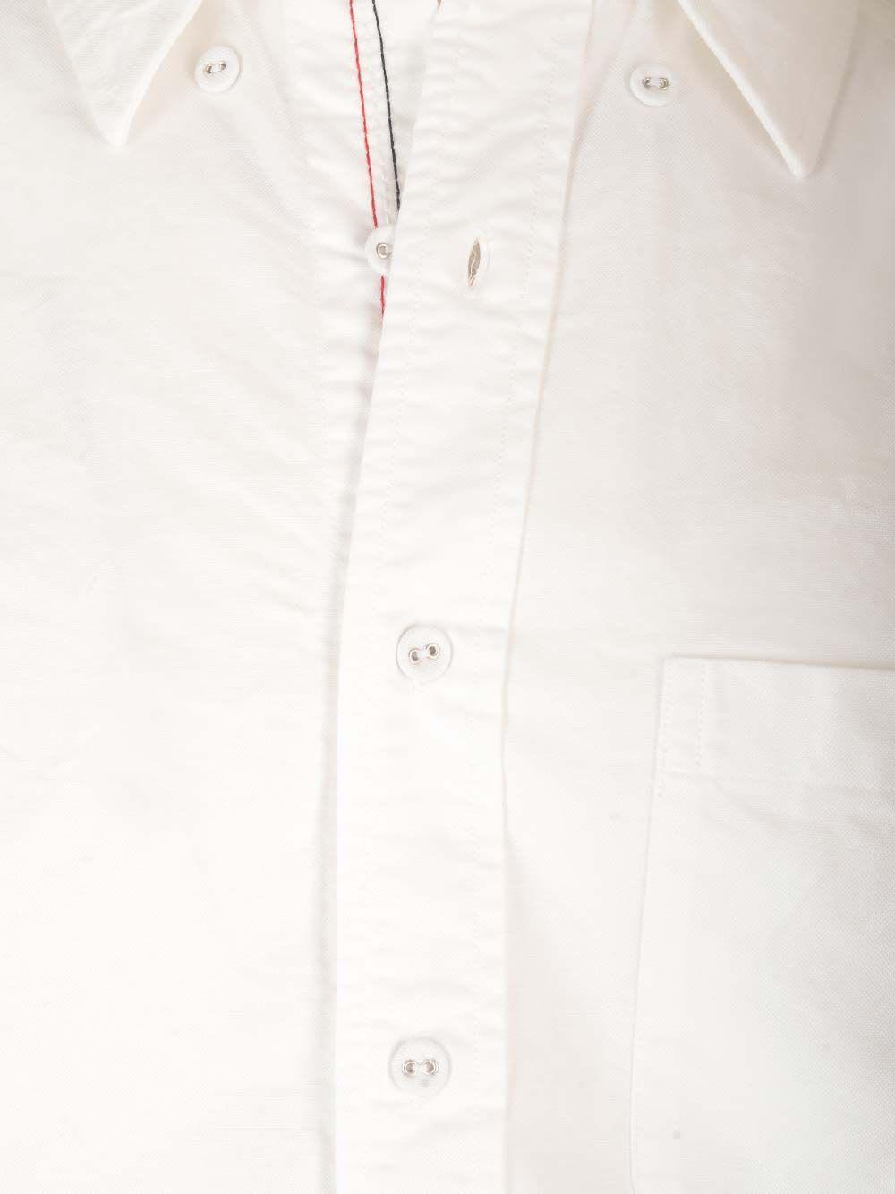 THOM BROWNE Rwb Striped Long In White Product Image