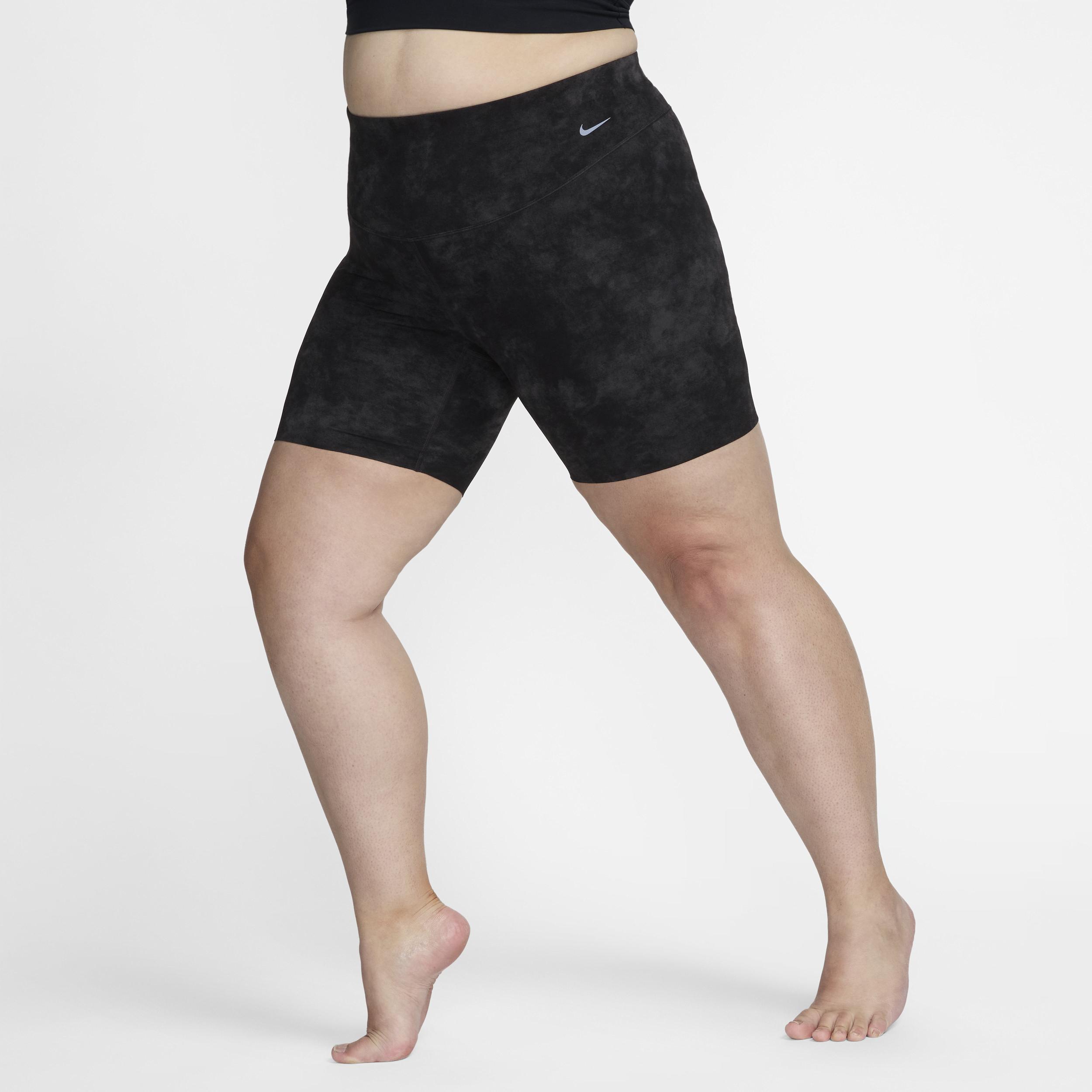 Nike Women's Zenvy Tie-Dye Gentle-Support High-Waisted 8" Biker Shorts (Plus Size) Product Image