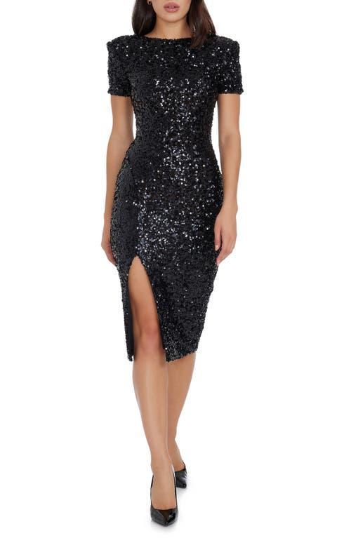 Dress the Population Natasha Sequin Sheath Midi Dress Product Image