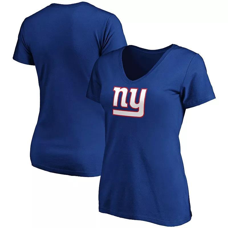 Womens Fanatics Branded Royal New York Giants Primary Logo V-Neck T-Shirt Product Image