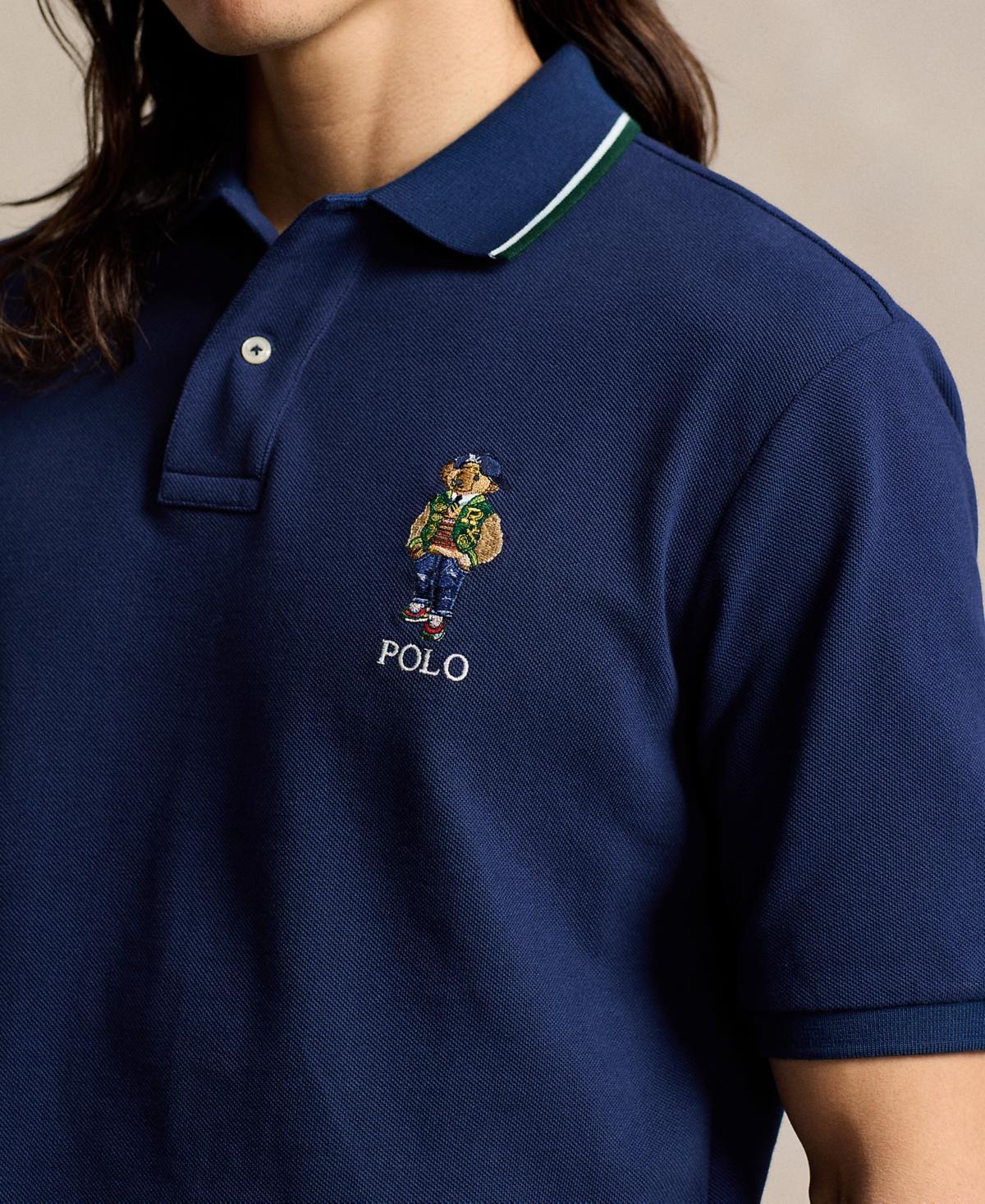 Men's Classic-fit Polo Bear Mesh Polo Shirt In Navy Product Image