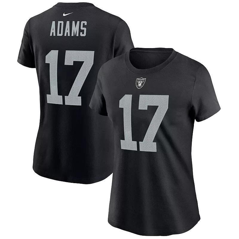 Womens Nike Davante Adams Black Las Vegas Raiders Player Name & Number T-shirt Product Image