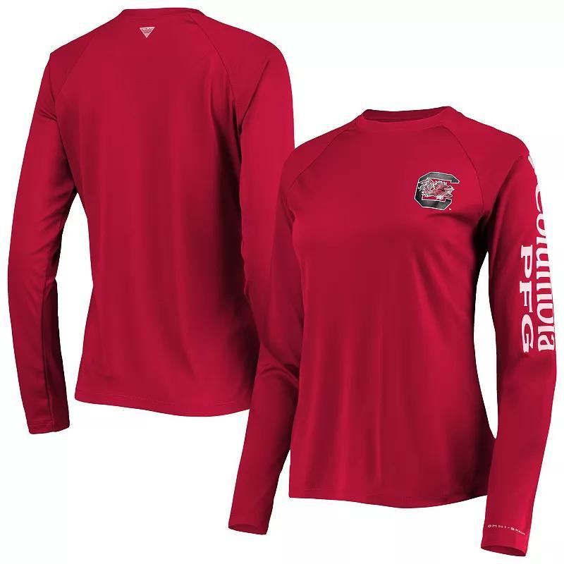 Womens Columbia Garnet South Carolina Gamecocks PFG Tidal Long Sleeve T-Shirt SCR Red Product Image