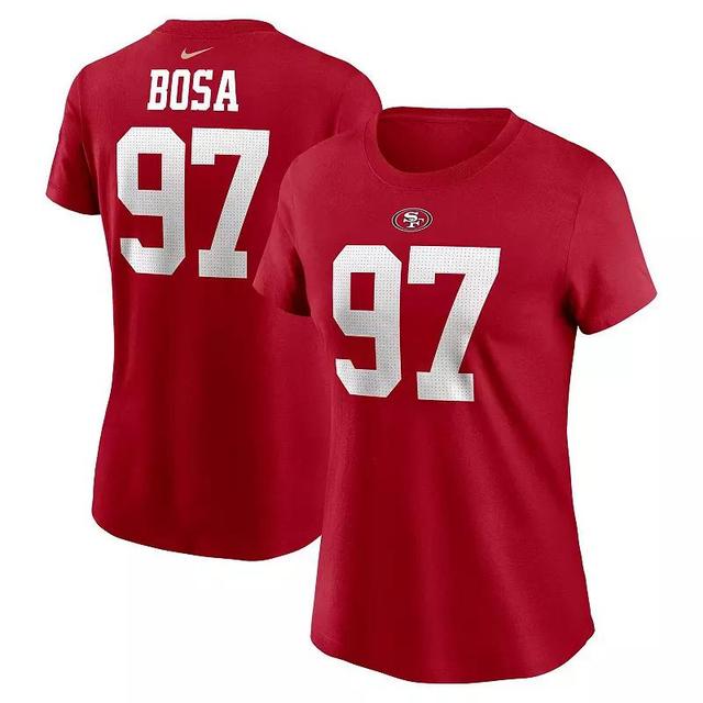 Womens Nike Nick Bosa Scarlet San Francisco 49ers Player Name & Number T-Shirt Product Image