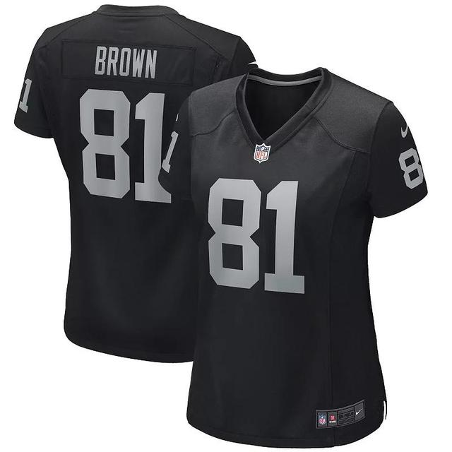 Womens Nike Tim Brown Black Las Vegas Raiders Game Retired Player Jersey Product Image