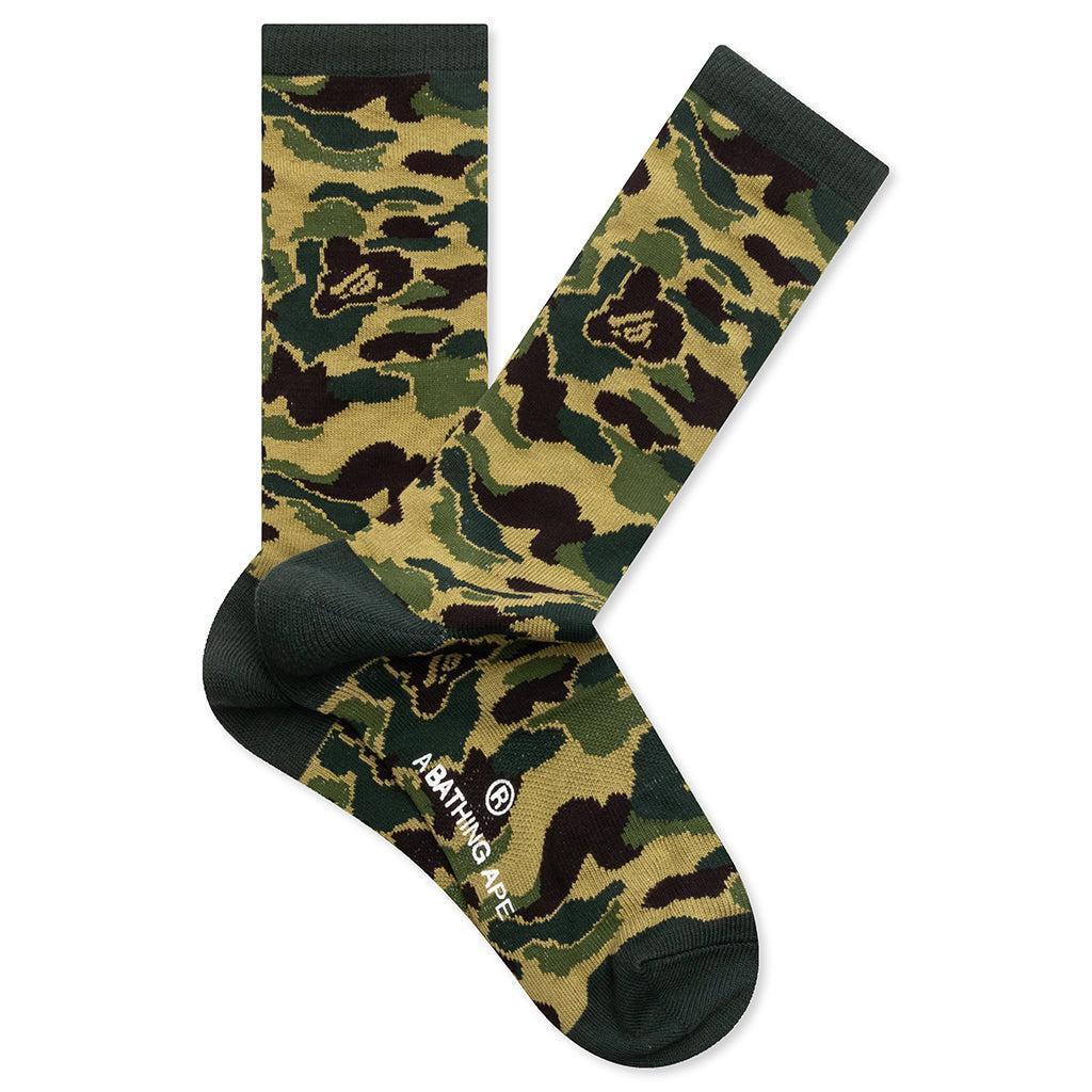 Abc Camo Jacquard Socks - Green Male Product Image