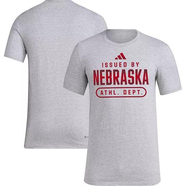 Mens adidas Heather Gray Nebraska Huskers Sideline AEROREADY Pregame T-Shirt Product Image