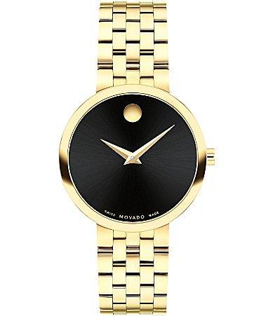 Movado Womens Museum Classic Swiss Quartz Yellow Pvd Watch 30mm Product Image