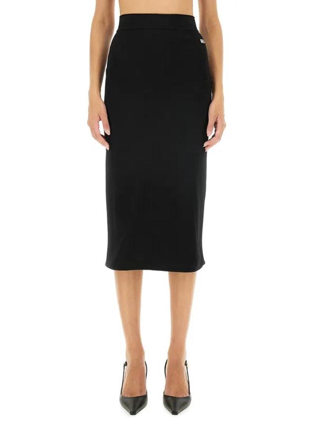 DOLCE & GABBANA Wool Pencil Skirt In Black Product Image