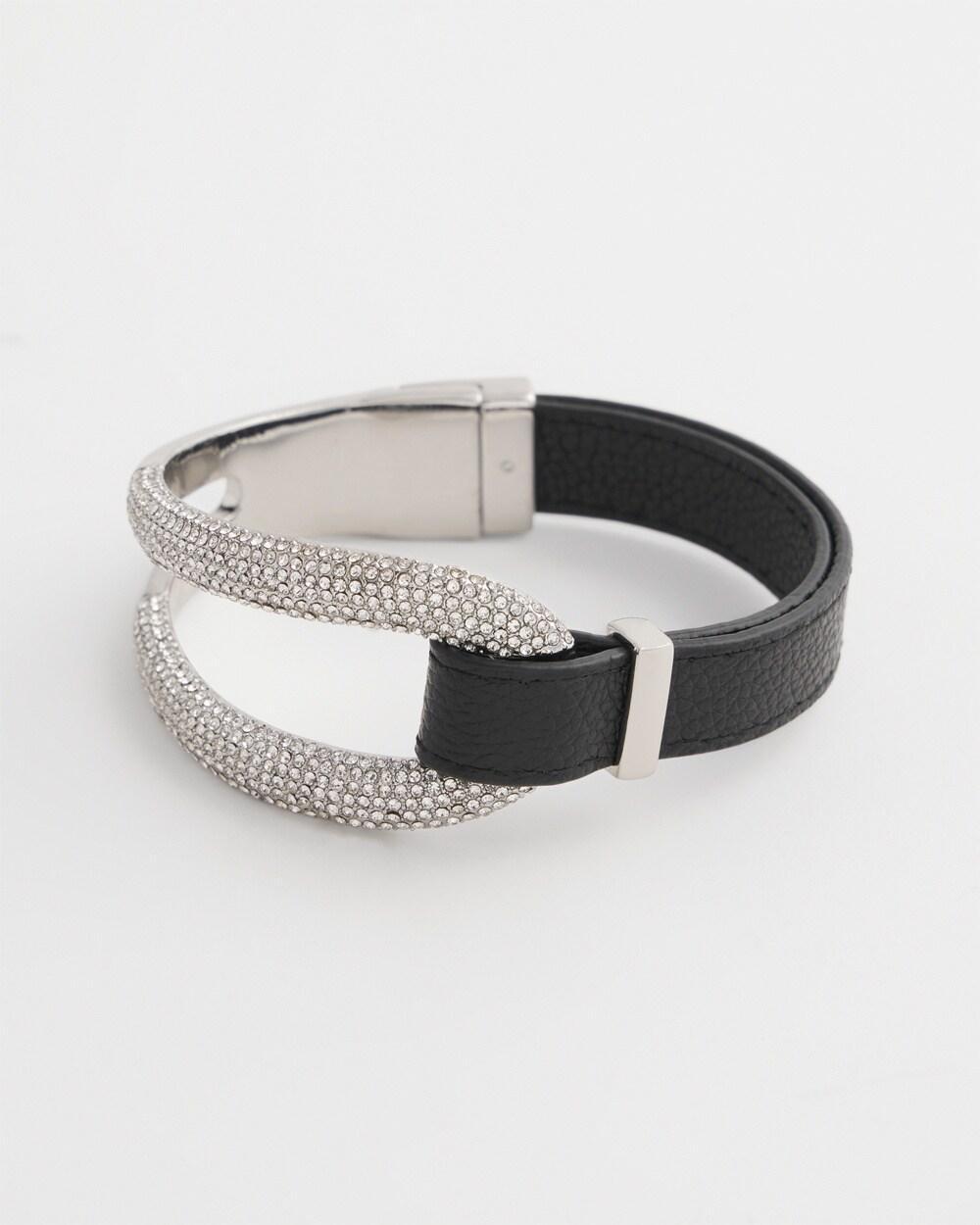 Leather Pavu00E9 Magentic Bracelet Product Image