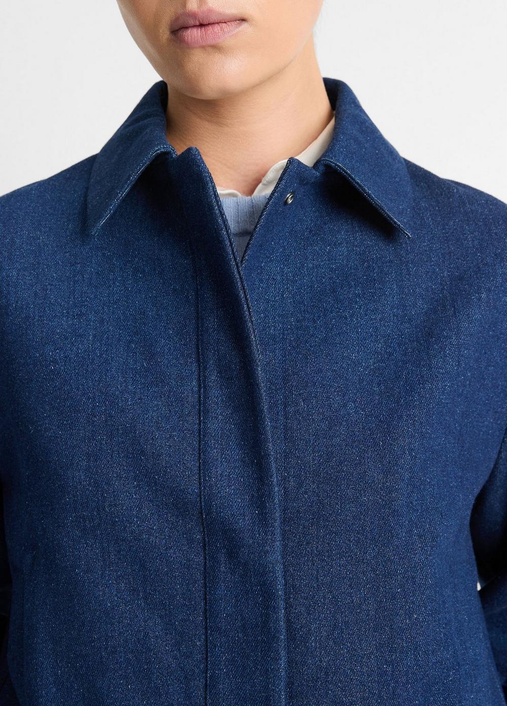 Polished Italian Indigo Cotton Jacket Product Image