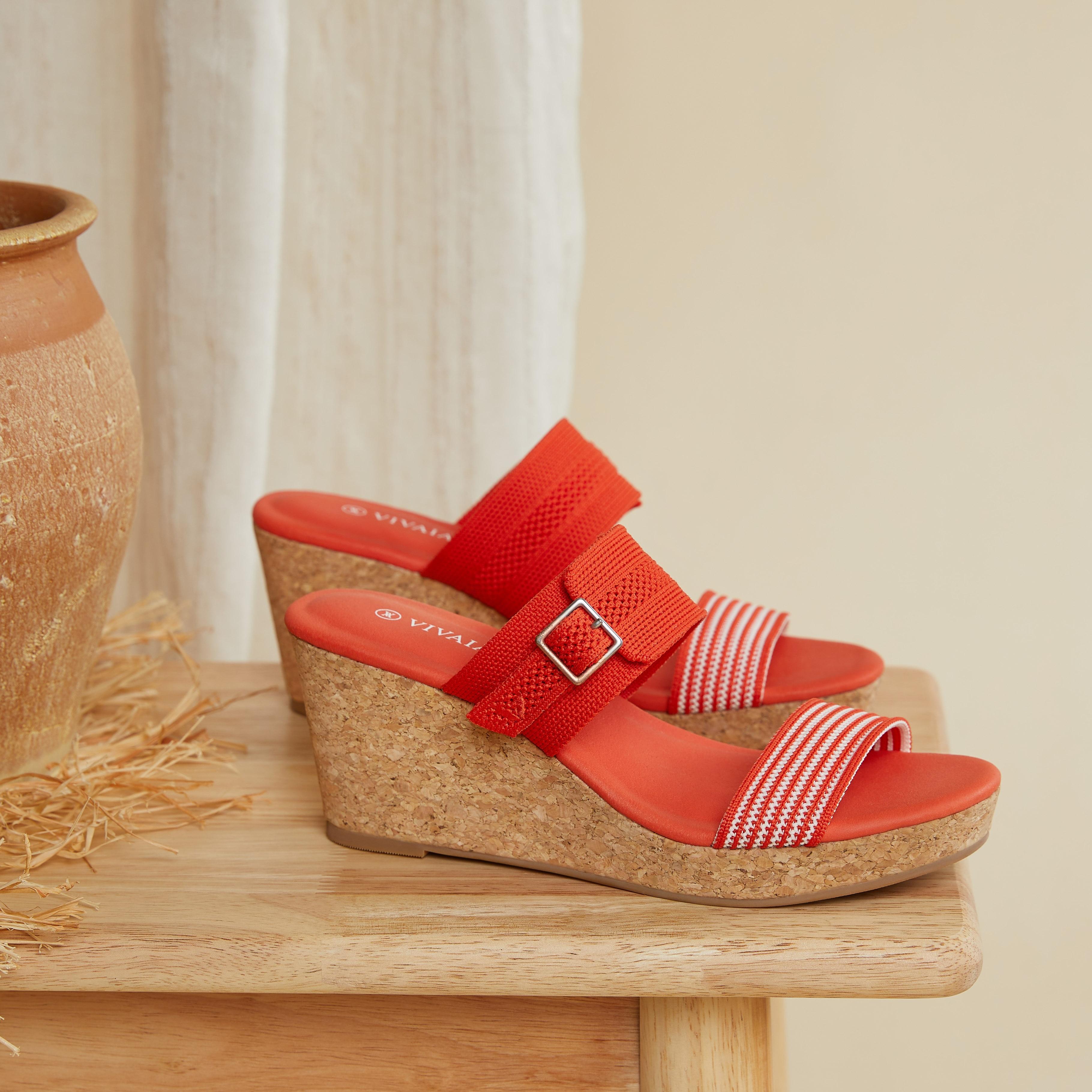 Adjustable Strap Wedge Sandals (Sammy) Product Image