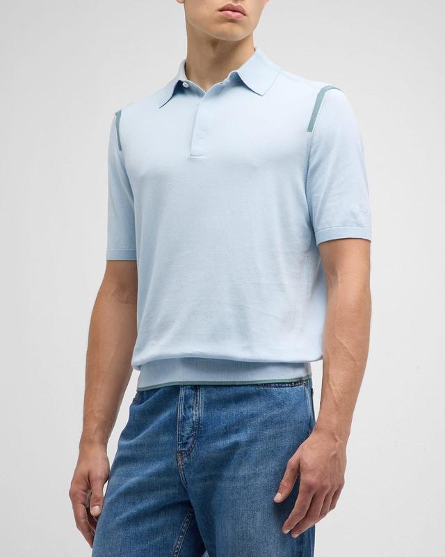 Mens Organic Cotton Short-Sleeve Polo Sweater Product Image