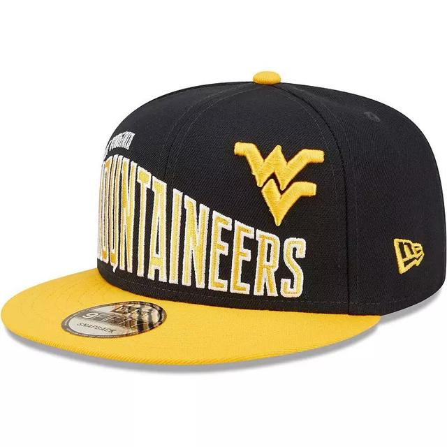 Mens New Era Navy West Virginia Mountaineers Two-Tone Vintage-Like Wave 9FIFTY Snapback Hat Product Image