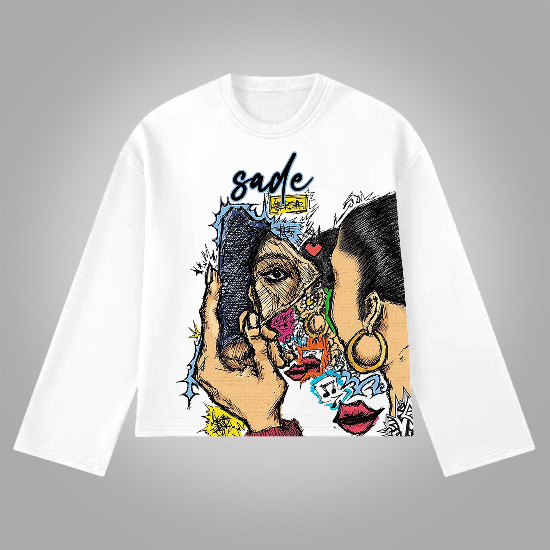 Sopula Sade Adu Graphic Print Cotton Long Sleeve T-Shirt Product Image