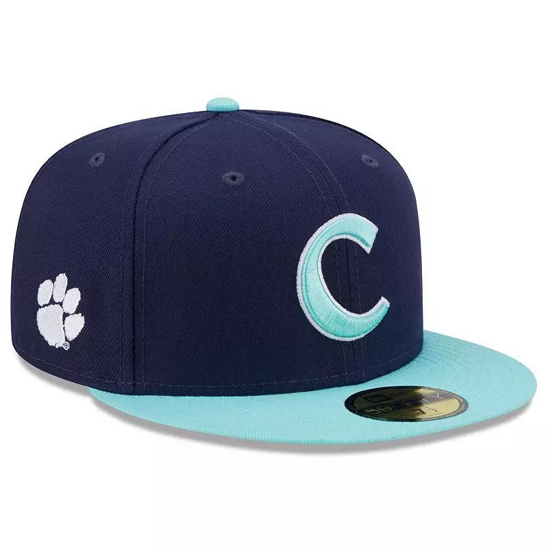 Mens New Era /Light Blue Clemson Tigers 59FIFTY Fitted Hat Product Image