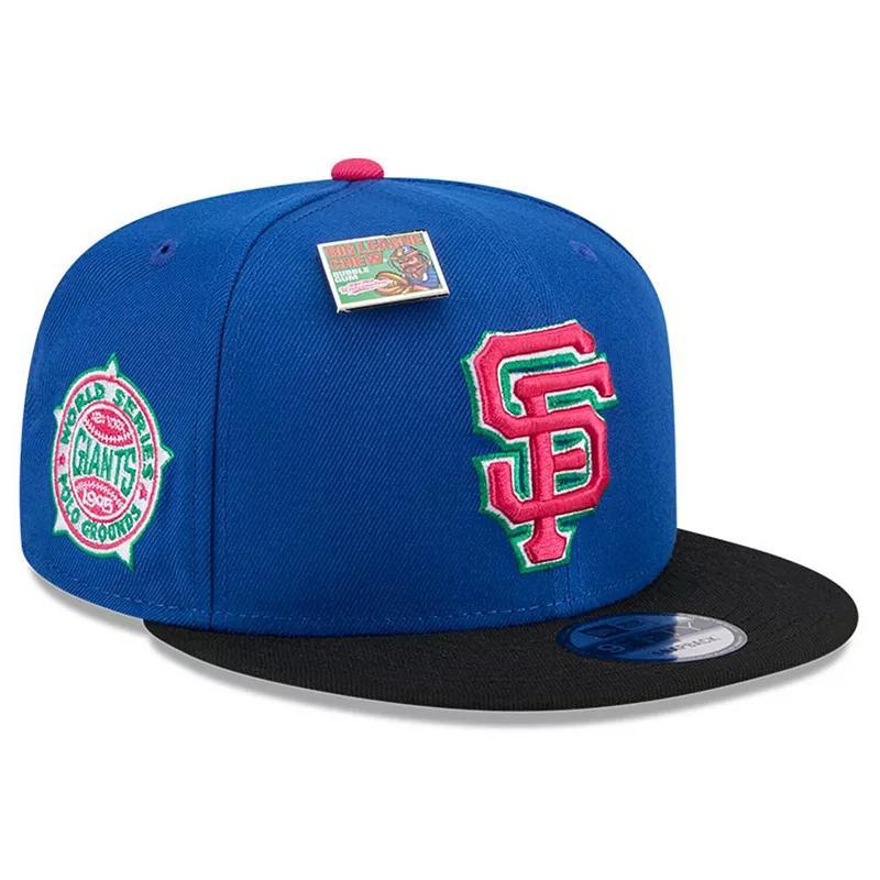 Mens New Era Royal/Black San Francisco Giants Watermelon Big League Chew Flavor Pack 9FIFTY Snapback Hat Product Image