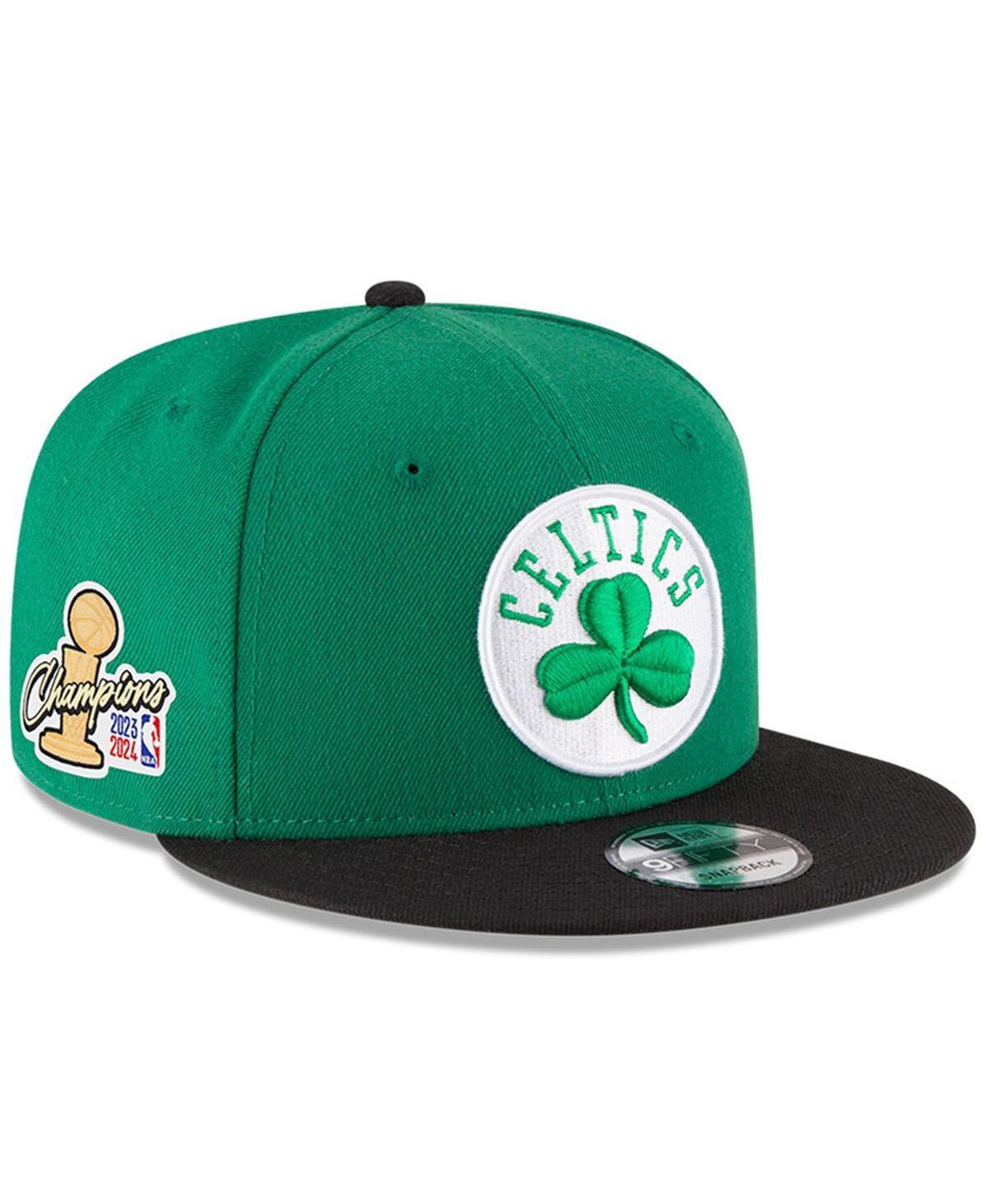 New Era Mens Kelly Green/Black Boston Celtics 2024 Nba Finals Champions Side Patch 9FIFTY Snapback Hat Product Image