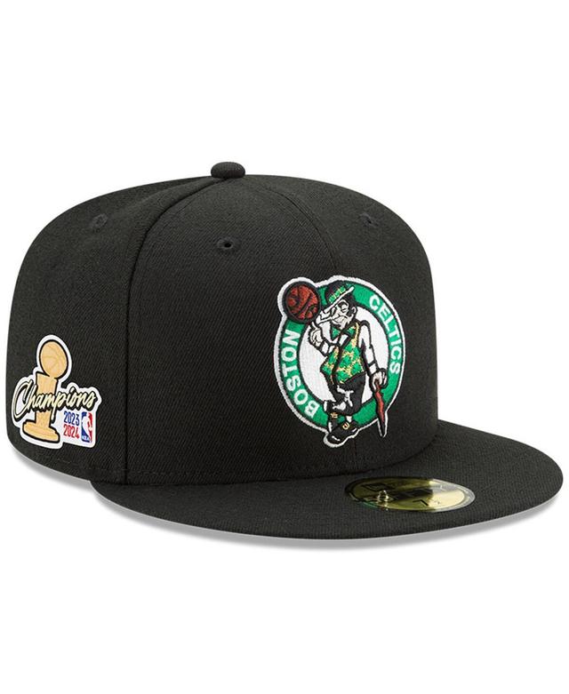 New Era Mens Black Boston Celtics 2024 Nba Finals Champions Side Patch 59FIFTY Fitted Hat Product Image