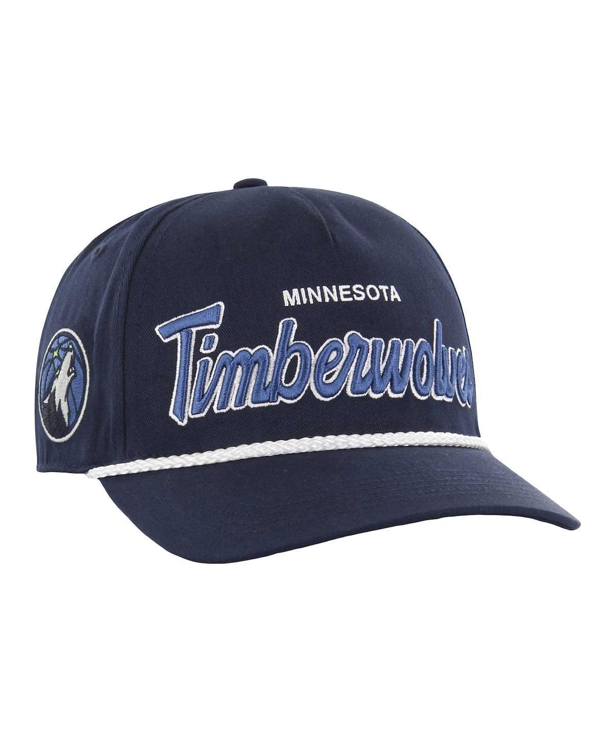 47 Brand Mens Navy Minnesota Timberwolves Crosstown Script Hitch Adjustable Hat Product Image