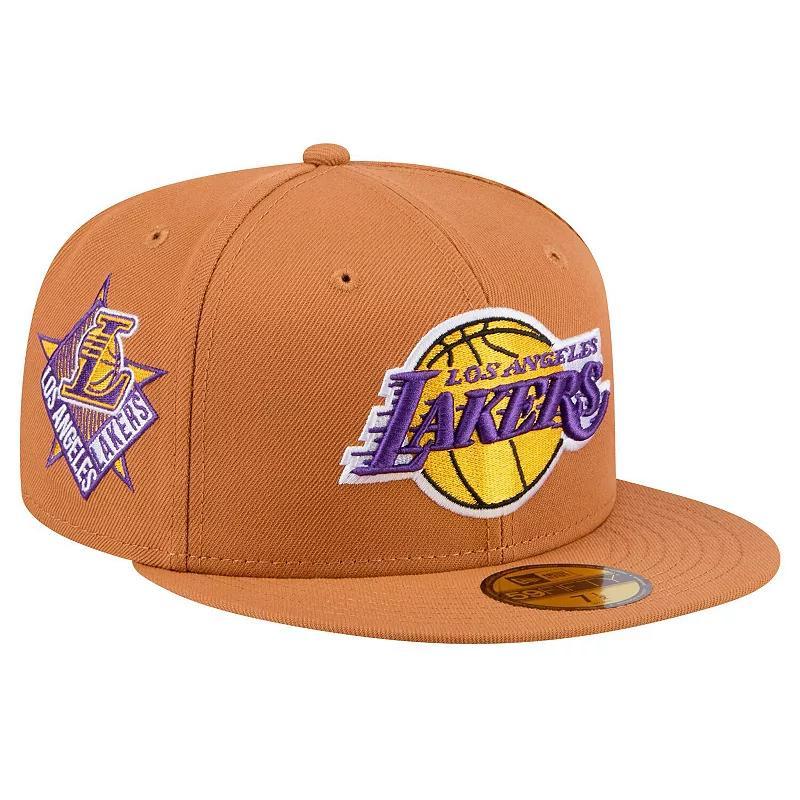 Mens New Era Tan Los Angeles Lakers Color Pack 59FIFTY Fitted Hat Product Image