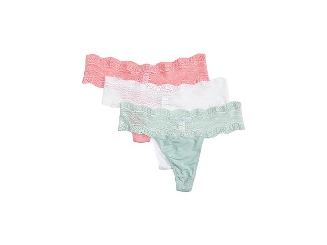 Cosabella Dolce Thong - 3 Pack Set (Verde Umb Venetian Dusk White) Women's Underwear Product Image