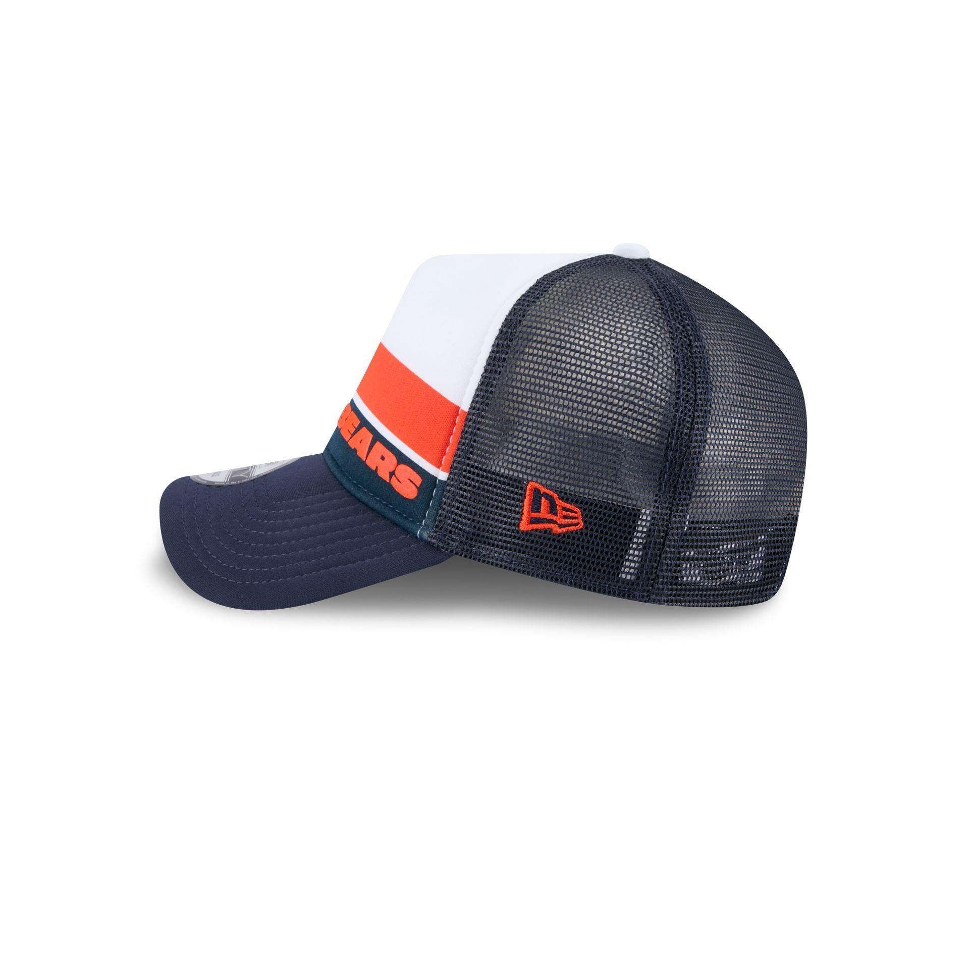 Chicago Bears Color Block 9FORTY A-Frame Trucker Snapback Hat Male Product Image