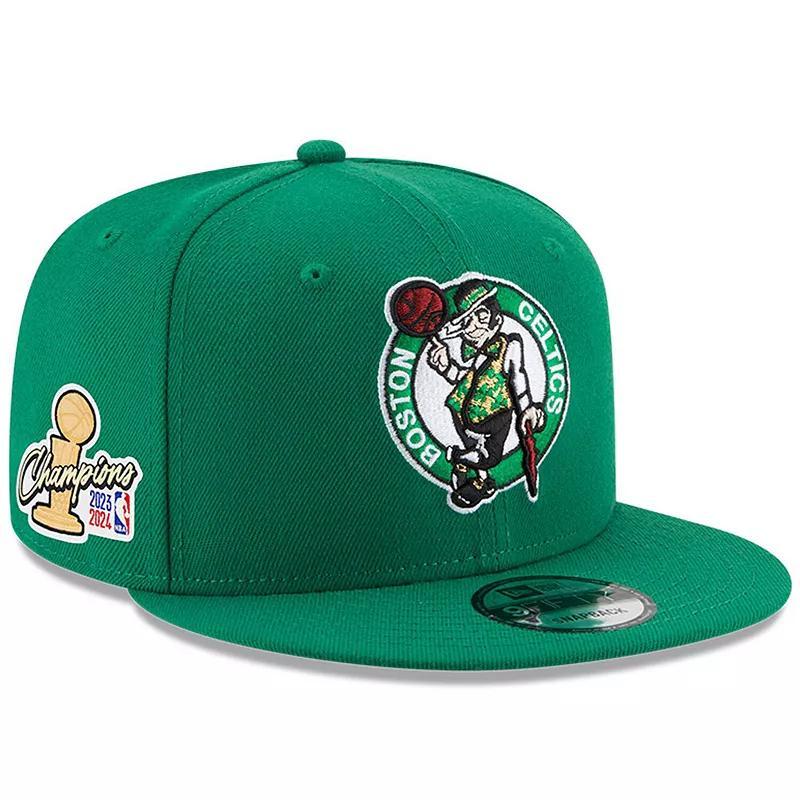 Mens New Era Kelly Boston Celtics 2024 NBA Finals Champions Side Patch 9FIFTY Snapback Hat Product Image