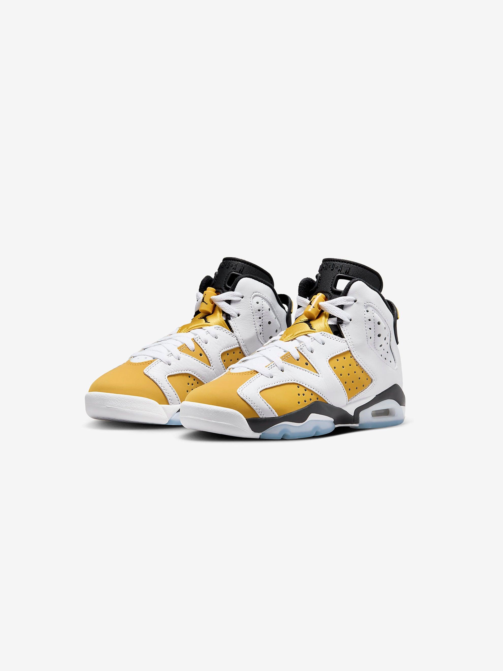 GS Air Jordan 6 Retro (White/Yellow Ochre/Black) Product Image