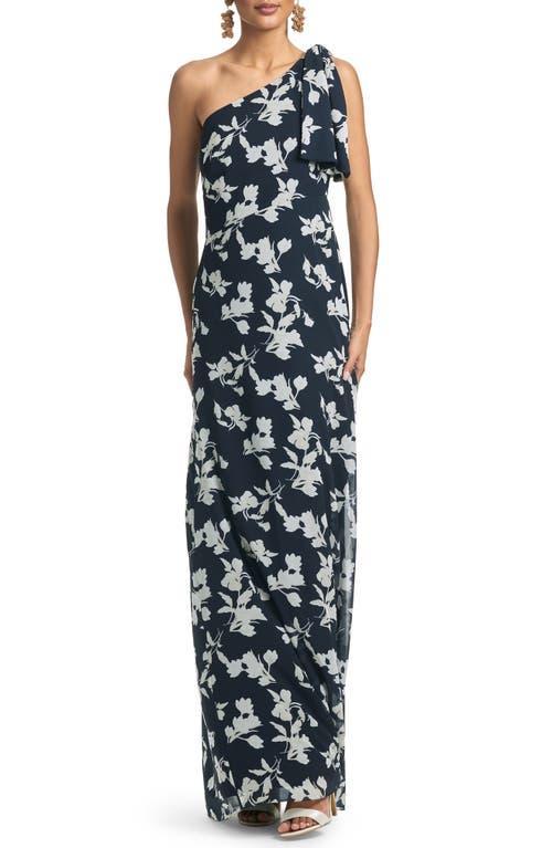 Womens Chelsea Floral One-Shoulder Gown Product Image