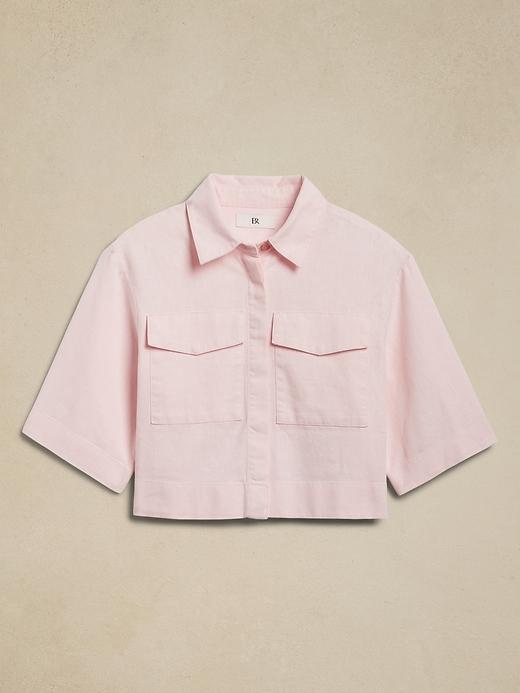 Hemp-Cotton Cropped Shirt Product Image