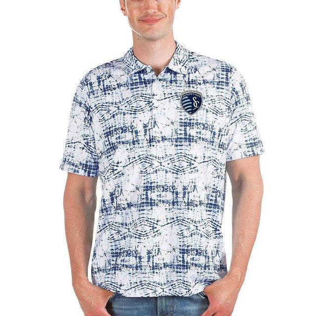 Mens Antigua Sporting Kansas City Vivid Polo Blue Product Image