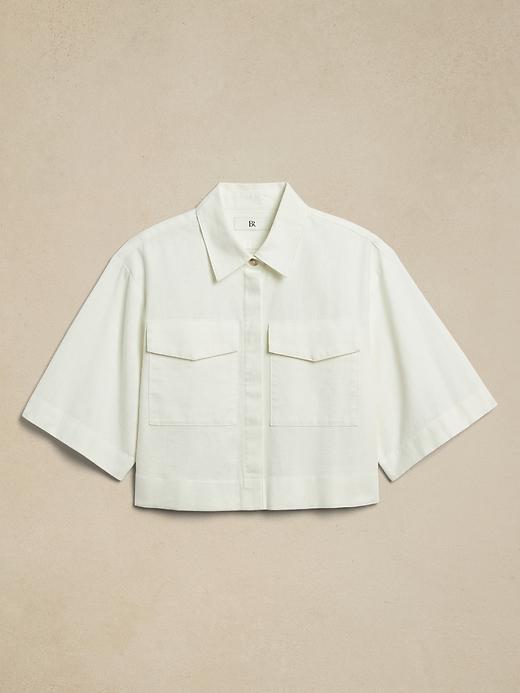 Hemp-Cotton Cropped Shirt Product Image