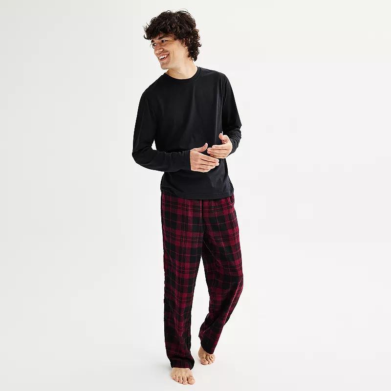 Mens Sonoma Goods For Life Long Sleeve Shirt & Flannel Pants Pajama Set Product Image